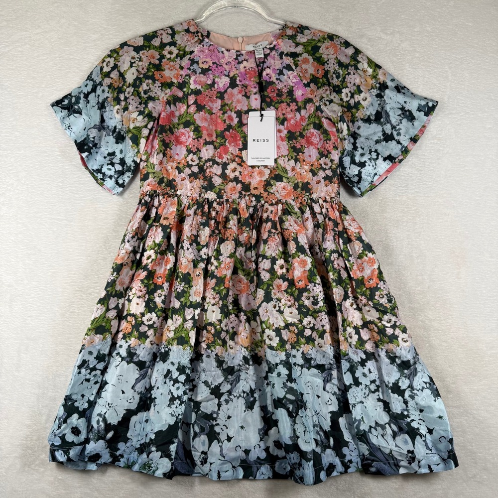 Reiss Marnie Floral Satin Floaty Dress Girls 10-11Y NWT
